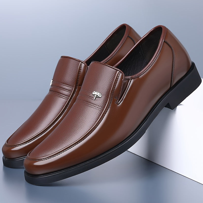 Men’s Leather Dress Shoe Loafers – Lightweight Breathable Slip-On Shoes